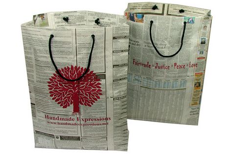 How to Make a Decorative Newspaper Bag  The Crazy Craft Lady